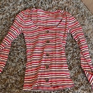 “Seriously Soft” Stripe Buttoned Up Long Sleeve